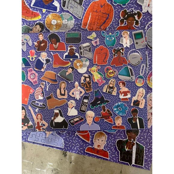 90s Icons 500 Piece Jigsaw Puzzle 48 Cultural Icons by Artist Niki Fisher - Picture 2 of 3